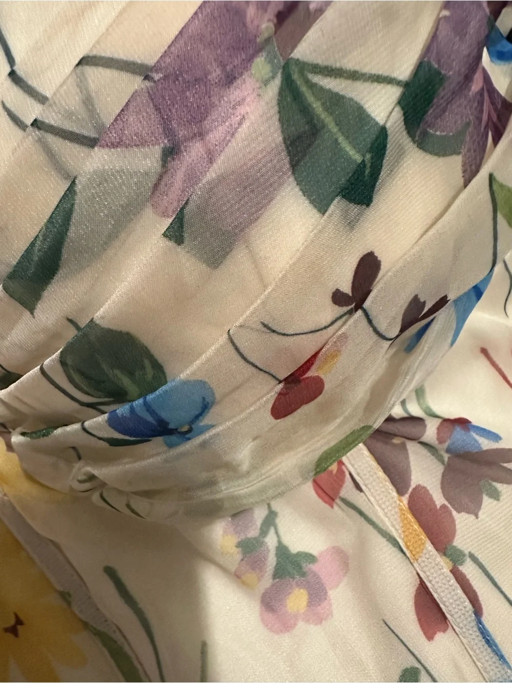 Alex & Sophia Girls' Cream Floral Tiered Dress - Blue & Yellow Blooms 15/16